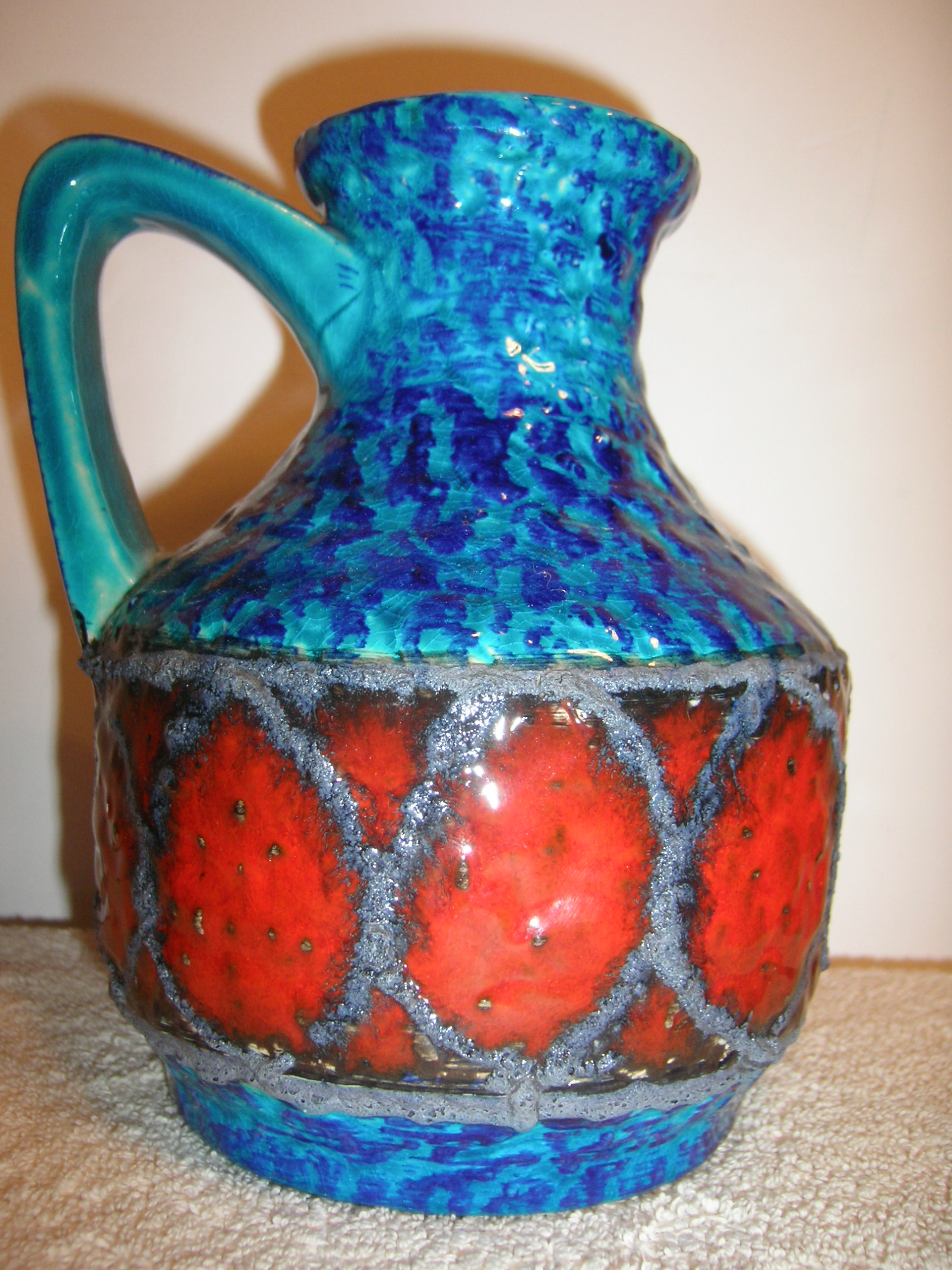 West German Fat Lava Bay Vase